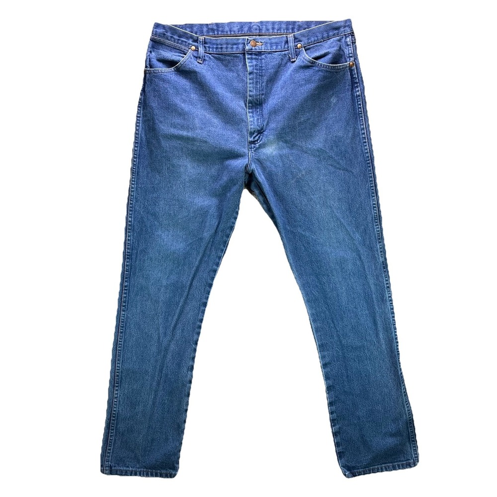Vintage Wrangler Jeans Mens 40x34 Blue Cowboy Cut Original Fit Western Denim